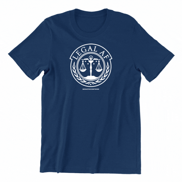Legal AF Custom Navy Logo Tee