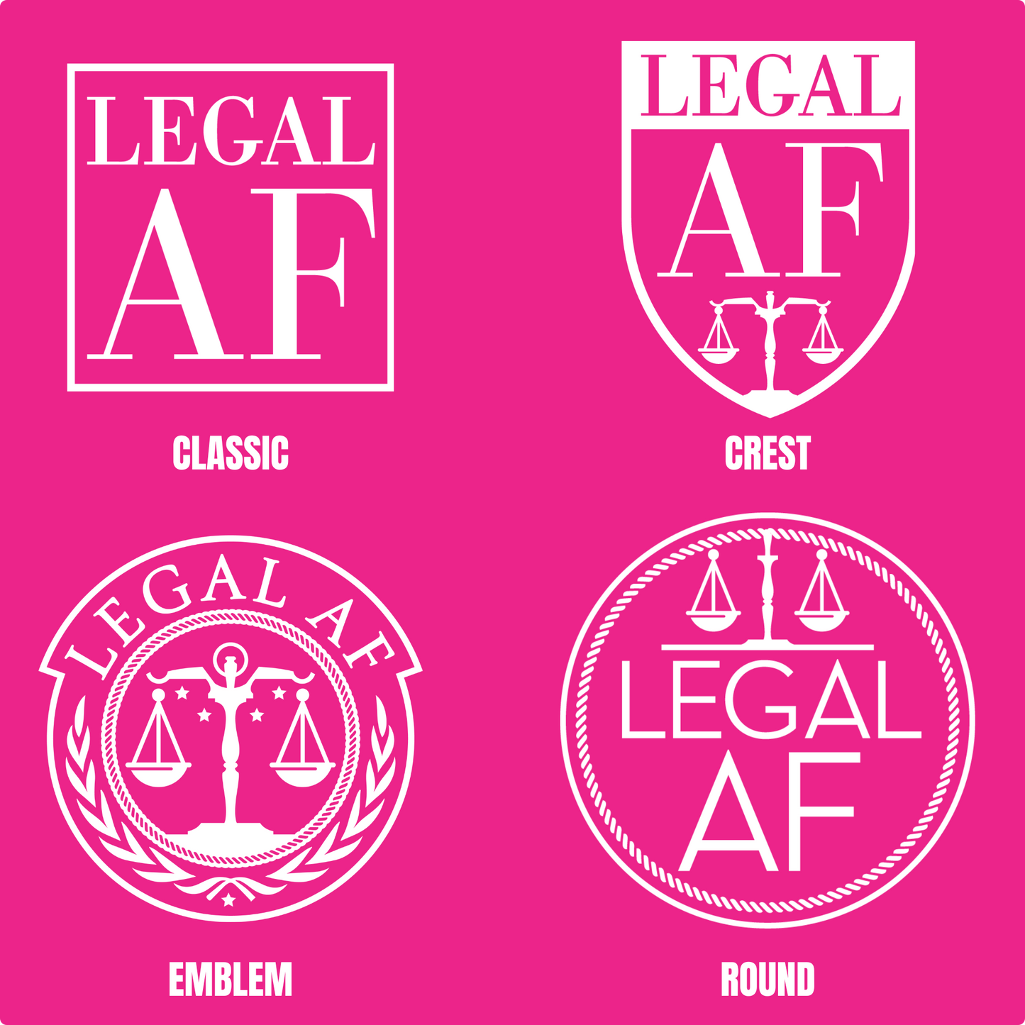 Legal AF Custom Fuchsia Logo Tee
