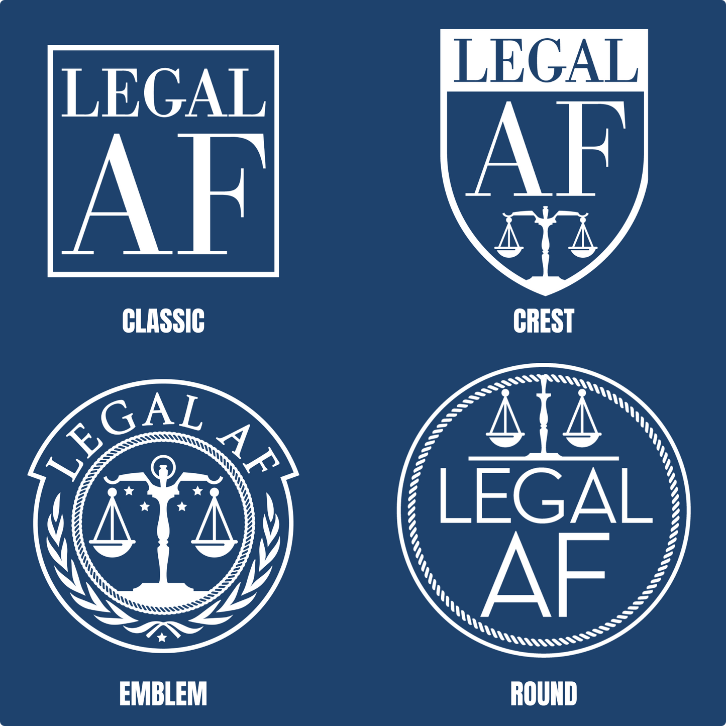 Legal AF Custom Navy Logo Tee